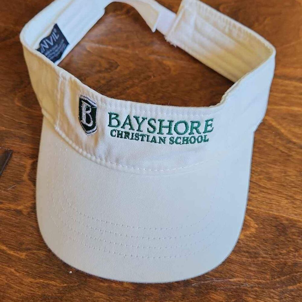 Bayshore Christian School White Tennis Visor